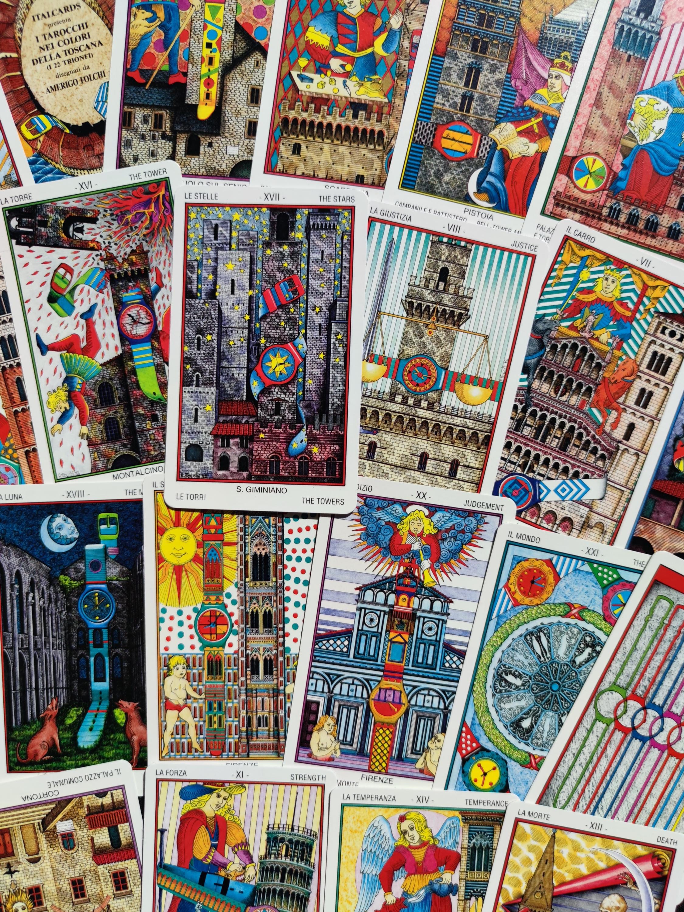 絵画 i Tarocchi nei colori della Toscana Tarot “colors of Tuscany” – I Tarocchi Nei Colori Della