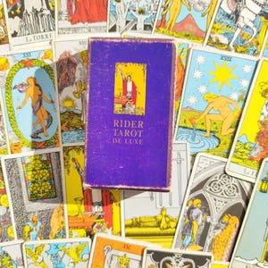 Rider Waite Smith Tarot 1971 - Klassiek waarzegspel - 78 kaarten met gouden rand - Geen instructies - Vintage collectie