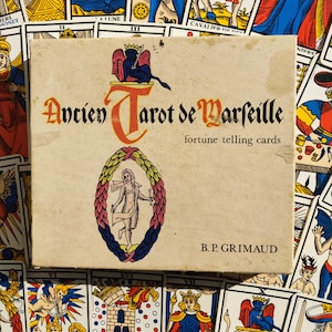 Ancien Tarot de Marseille 1973 B.P. Grimaud – Jeu Complet 78 Cartes + Livret Explicatif – Coffret Vintage – Fabrication Française