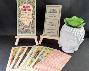 Vintage Egyptian Tarot Dusserre 78 Cards Etteilla Deck – Oracle of the Ladies Complete Tarot Set