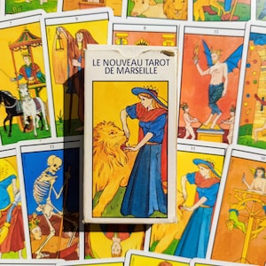The New Tarot of Marseille 2002 – Colette Silvestre & Colette Haeberlé | 78 French Cards + Guidebook | Divination Tarot Deck