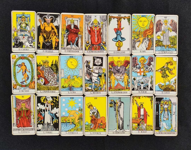 Gilded Rider Waite Rider Waite Smith Tarot Deck (1971) – 78 Gilded Cards | Vintage ...