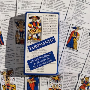Taromantic 1987 Grimaud | Tarot Simplifié 26 Cartes | Ancienne Édition Rare Français