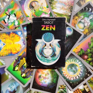 Tarot Zen Français – Édition Rare 1995 | 79 Cartes + Notice | Jeu de Cartomancie Spirituelle | Transcendance & Présence