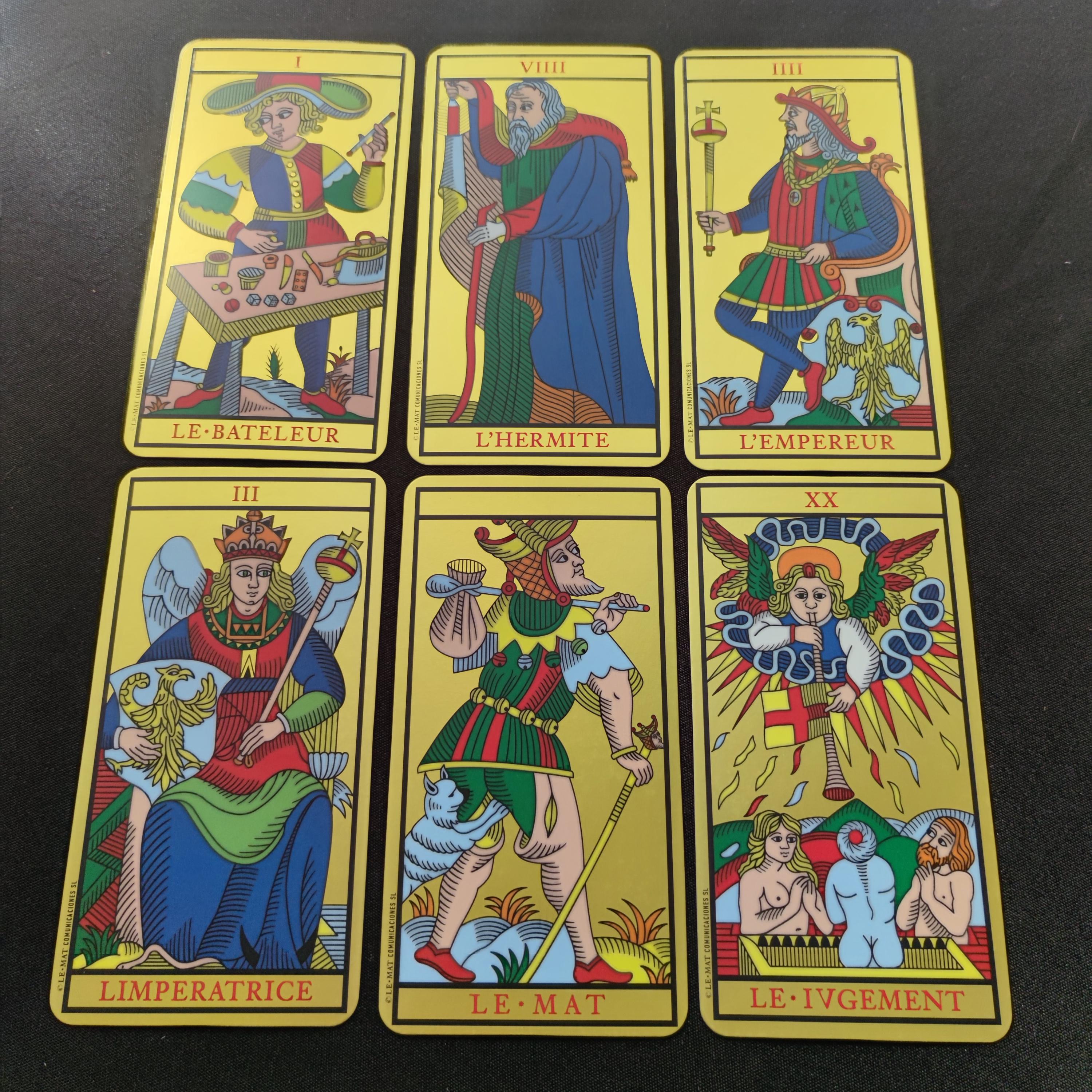 Reconstructed Marseille Tarot LE MAT 2005 22 Major Arcana