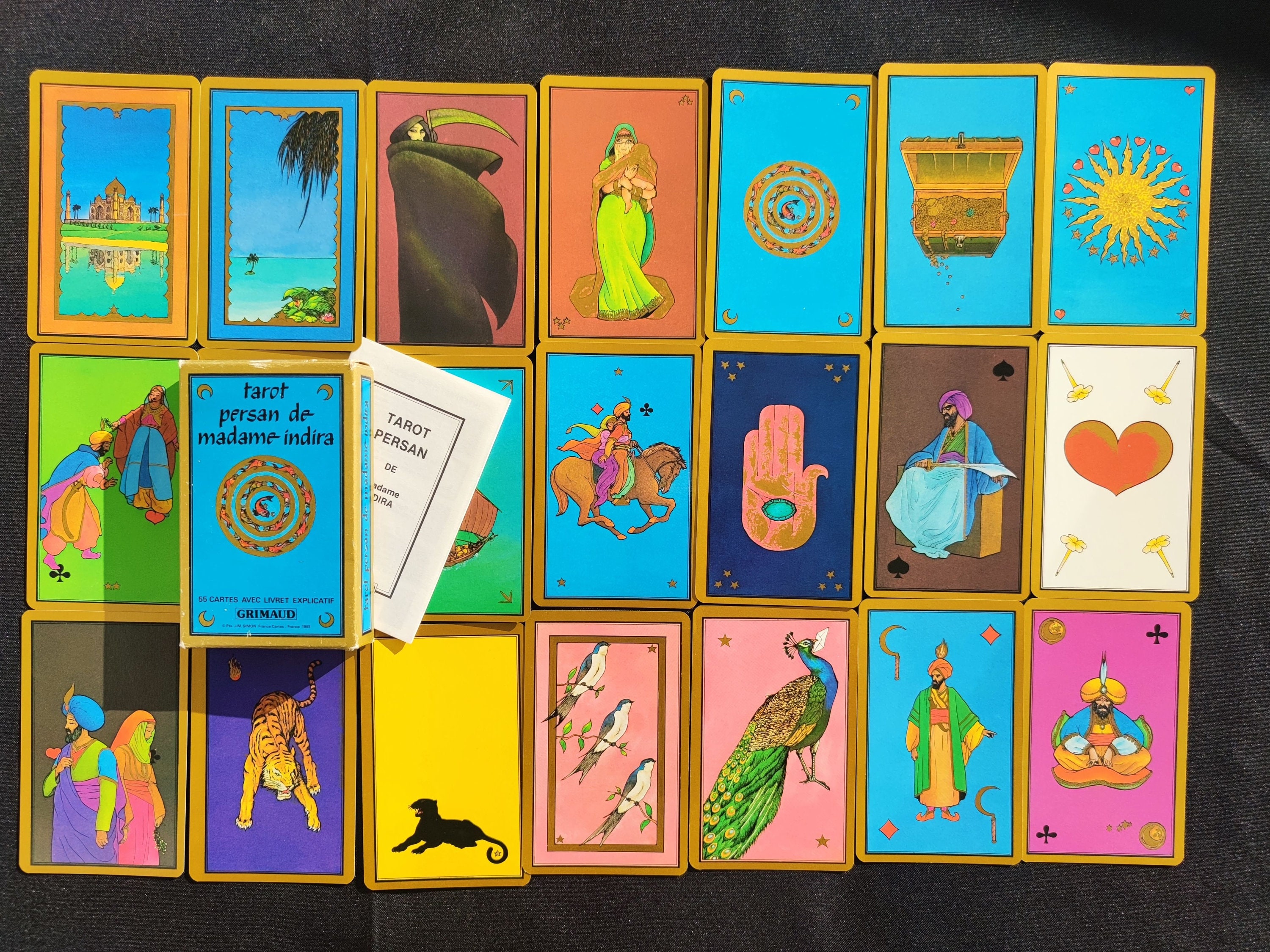 Persian Tarot by Madame Indira 1981 grimaudgift divination cartomancy  clairvoyance fortune Telling tarot Deck esotericism 