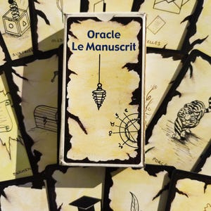 Rare Oracle Divinatoire "Le Manuscrit" 2002 - Gérard Barbier - 43 Cartes Parchemins - Première Édition
