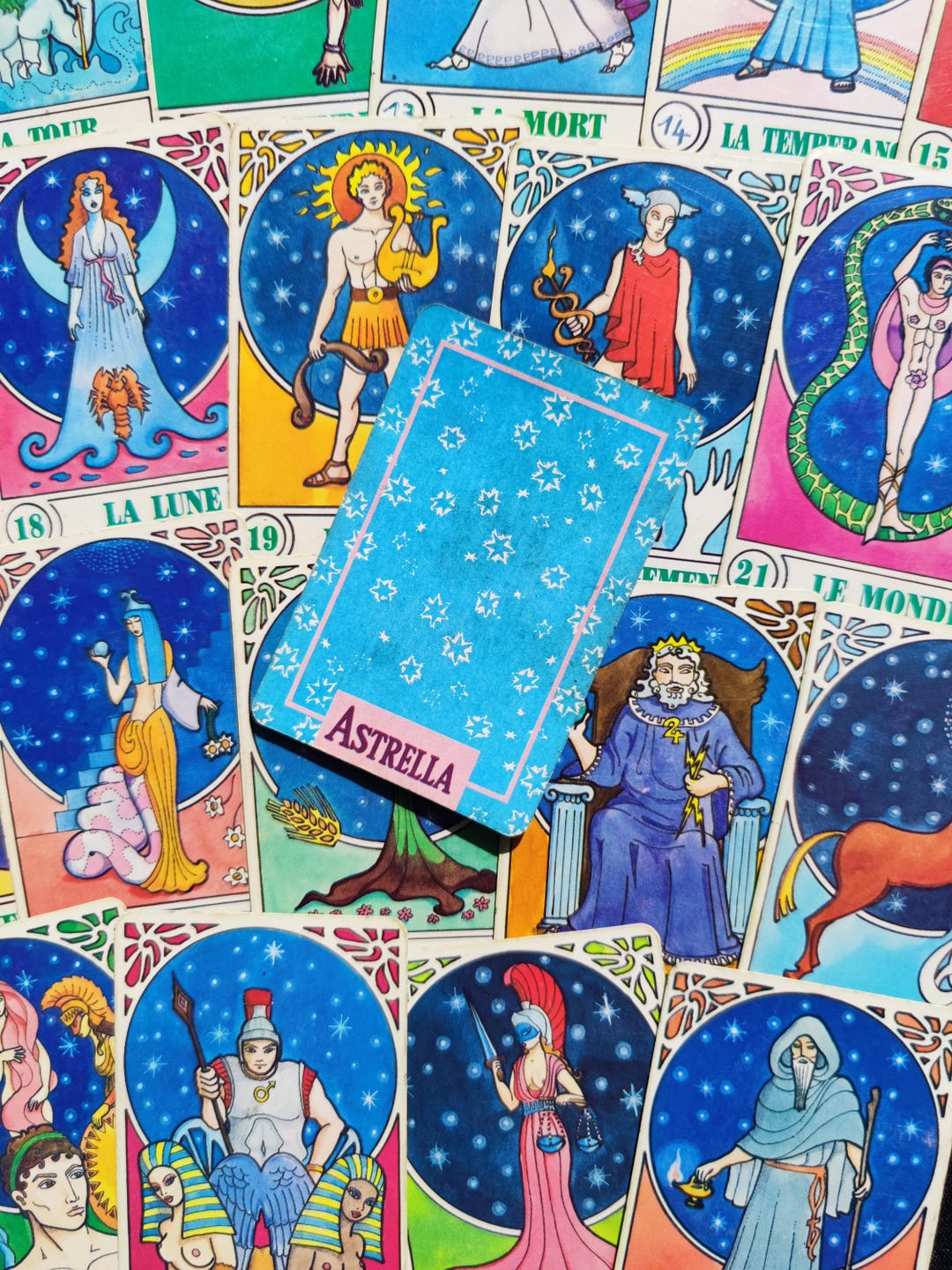 Tarot Astrella - Rare Divination Deck (1990) - 22 Major Arcana Cards ...