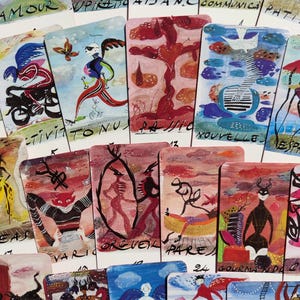 Divination Card Deck &quot;Le Jeu des Passions&quot; – Cosmopolitan 2000 Oracle Tarot 24 Cards in French with PDF Guide