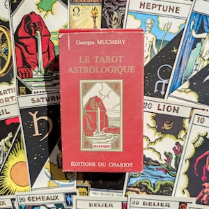 Astrological Tarot by Georges Muchery • 48 Cards + Guidebook • Rare Vintage Divination Deck • French Esoteric Tarot Cards