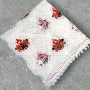 Embroidered Phulkari Net Dupatta: Handcrafted Mirror Work, Partywear
