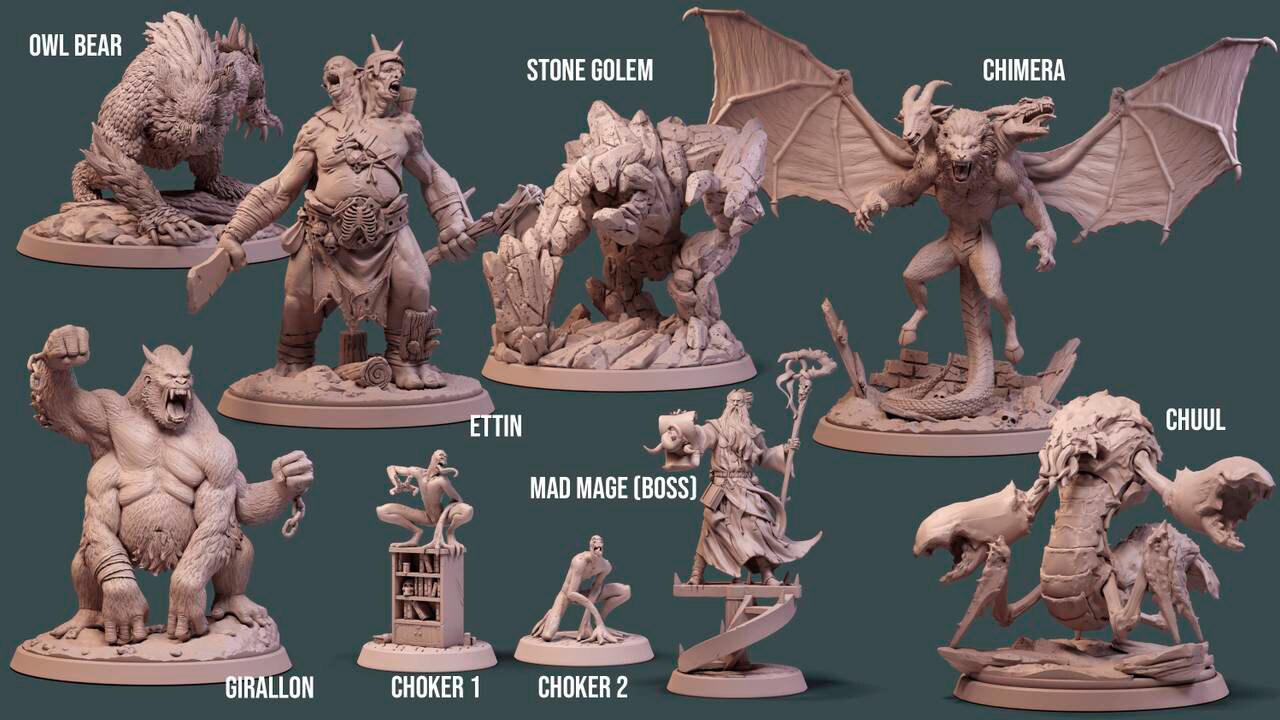 A Mad Mage's Experiment 3D Printed Tabletop Ready Resin Miniatures Only ...