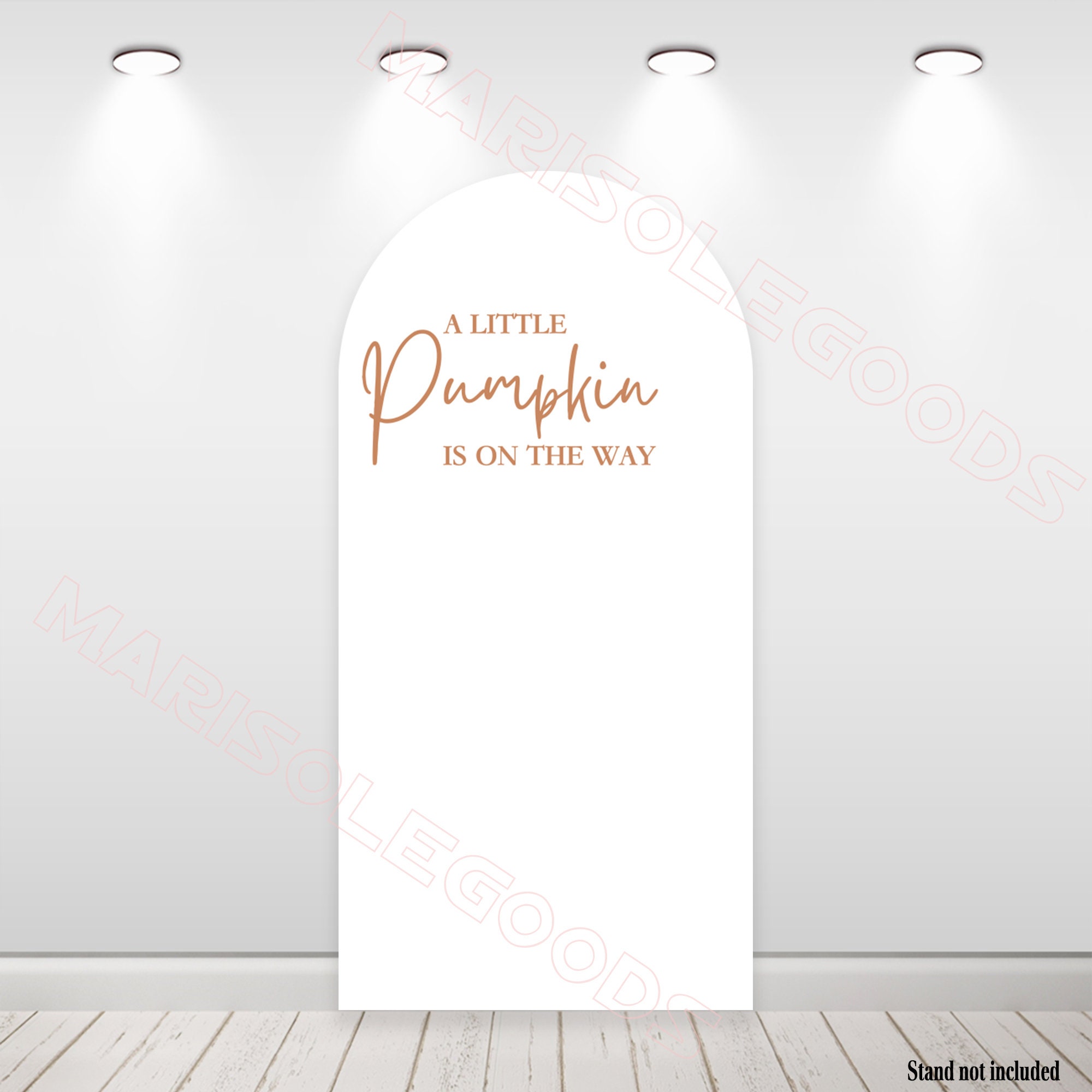 A Little Pumpkin is on the way Arch Backdrop Covers Pumpkin Theme Baby Shower Double-sided Chiara Cover Polyester Fabric Cover