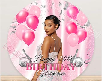 Fond Photo Personnalisé 10x6.5ft (3x2m) - Toile De Fond Pour Anniversaire, Mariage, Baby Shower Avec Texte Et Image Personnalisée