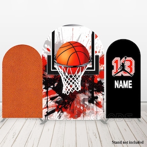Basketball Arch Photo Backdrop Cover Sports Birthday Double-sided Chiara Cover Fabric Backdrop Cover