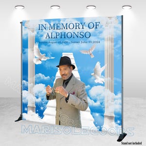 Repass Backdrop,Memorial Photo Backdrop,Funeral Photography Background,Memorial Event,Funeral Backdrop Decor, In Memory of Banner