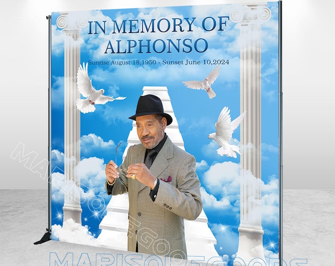 Editable Memorial Roll up Banner | Celebration of Life Funeral Tribute ...