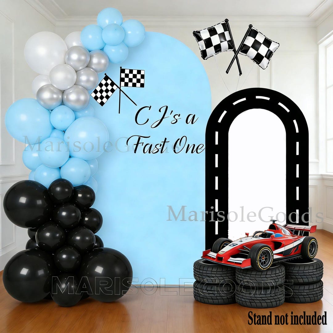 Fast One Car Theme Arch Photo Backdrop Cover Custom Background - Etsy