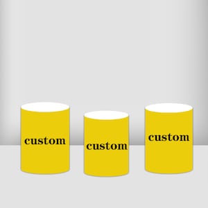 Revêtement de socle cylindrique personnalisé, Revêtements élastiques pour piédestal rond, Revêtements pour supports en métal