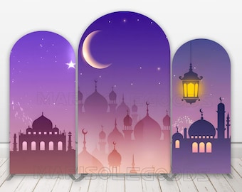 Striscione Eid Mubarak Oro E Nero 180x30 Cm | Decorazione Festa Ramadan In Tessuto Con Luna E Stelle | Banner Per Parete E Tovaglia