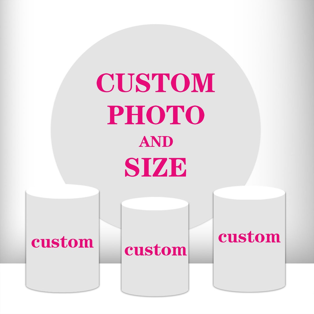 CUSTOM Round Backdrop Cover or Print Your Picture Circle Fabric Elastic
