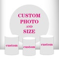 CUSTOM Round Backdrop Cover or Print Your Picture Circle Fabric Elastic Photo Background Custom Cylinders Plinth Covers product logo
