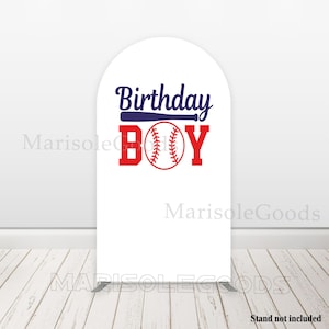 Baseball Photo Backdrop Birthday Boy Arch Covers Baby Shower Decoration Party Double-sided Polyester Fabric Zipper Cover