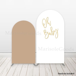 Oh Baby Arch Backdrop Covers Baby Shower Backdrop Birthday Party Double-sided Chiara Cover Polyester Fabric With Zipper