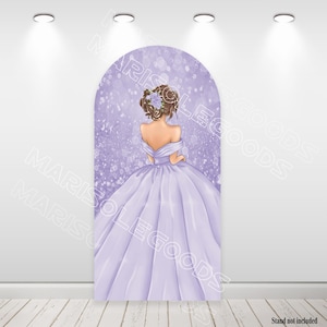 Quinceanera Sweet 15th Tecido Arco Capas Meninas Aniversário Vestido Dupla Face Chiara Capa Tecido Poliéster Capa Personalizada Cores Opção