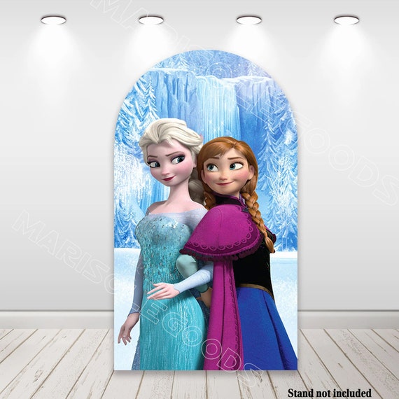 FROZEN ANNA ELSA OLAF PERSONALISED BIRTHDAY PARTY SUPPLIES BANNER BACKDROP  DECOR