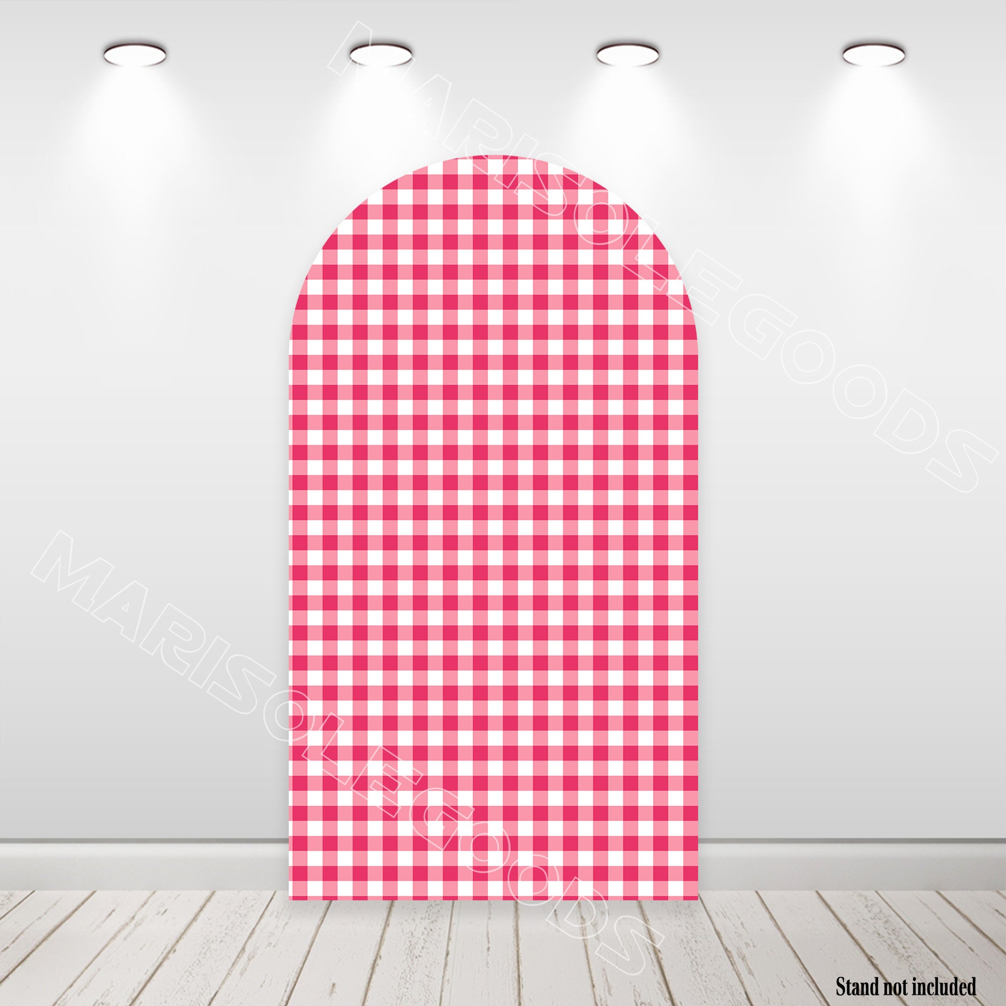 Gingham Pattern Arch Covers Custom Any Colors Fabric Backdrop Double-sided Chiara Cover Party Backdrop Cover
