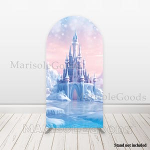 Ice Castle Arch Backdrop Cover Princess Fariy Tale Tower Doublesided Polyester Fabric Background