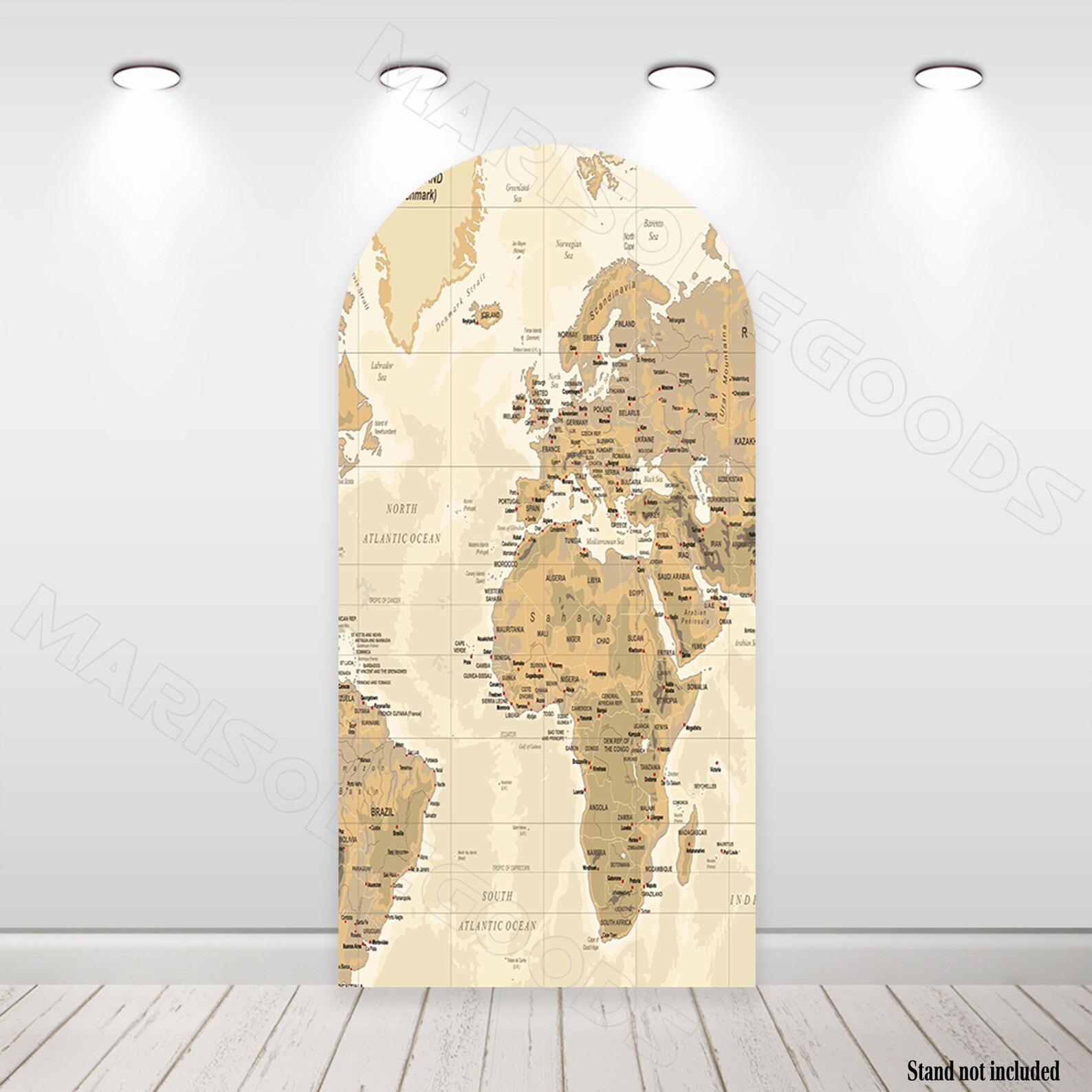 Adventure Awaits World Map Fabric Arch Cover, Travel Baby Shower - Etsy