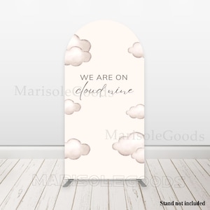 We Are On Cloud Nine Arch Covers Photo Backdrop Baby Shower Double-sided Polyester Fabric Cover
