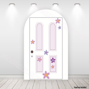 Housses d'arche en tissu pour porte de chambre à coucher Monstres Housse en tissu de polyester pour fête d'anniversaire de Boo's Door