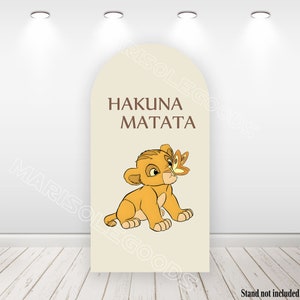 Le roi lion Simba arche toile de fond enfants anniversaire tissu recto-verso Chiara photo fond couverture bébé douche décor couverture image 6