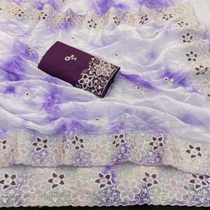 Elegant Purple Sequins Embroidered  Gold Crush Saree, Thread Work, Saree For USA Women, Designer Party Wear Outfit, Ceremonial Saree,Saree