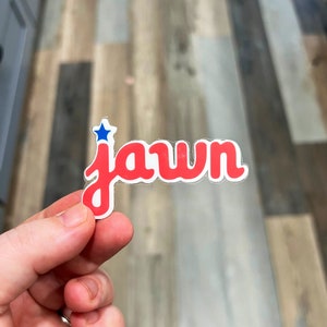 Philly Baseball Jawn Waterproof Sticker, Philly Jawn, 2022 World Series, Philadelphia Gift, Stocking Stuffer