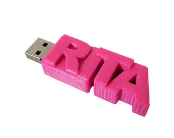 Chiavetta USB 64GB Personalizzata con proprio nome e colore/ Unità flash USB. Idea Regalo per amici, colleghi, alunni e parenti