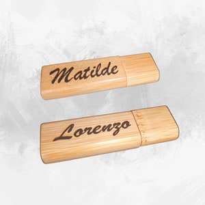16GB USB Stick Personalized with your name laser engraved. Gift idea for school, birthday, office image 2