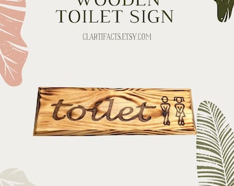Handgemaakt houten toiletbord.