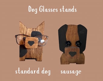 Handmade Reclaimed Wood Dog Eyeglass Holder