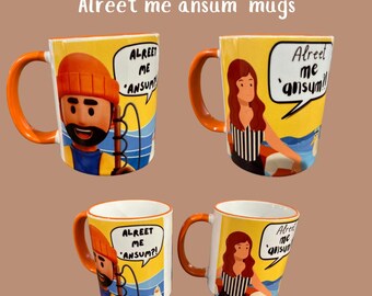Cornish sayings  'ansum' mug man or woman