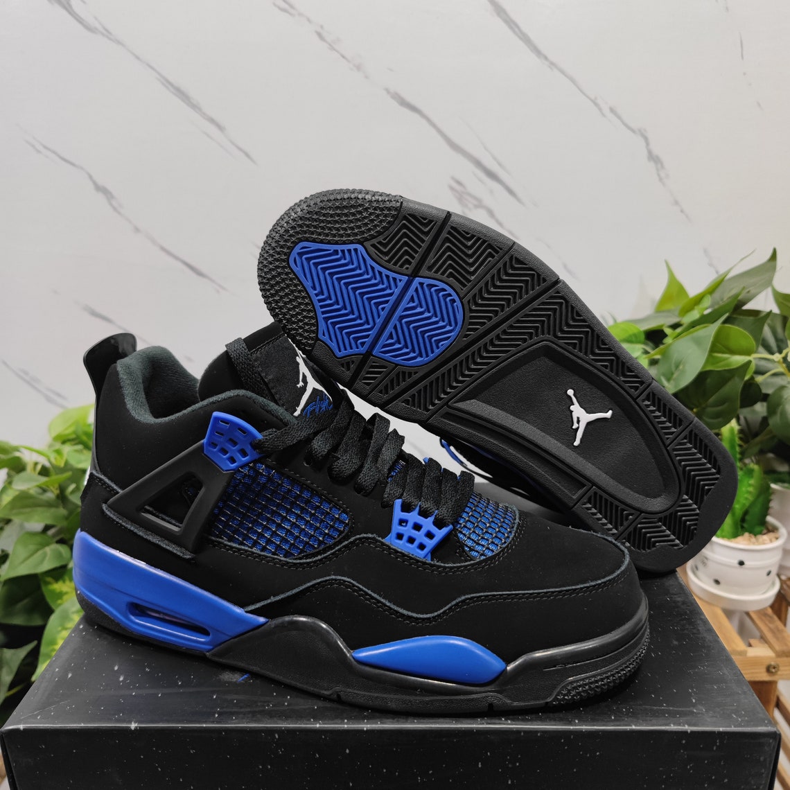 Custom AJ4 Retro Blue Thunder Etsy UK