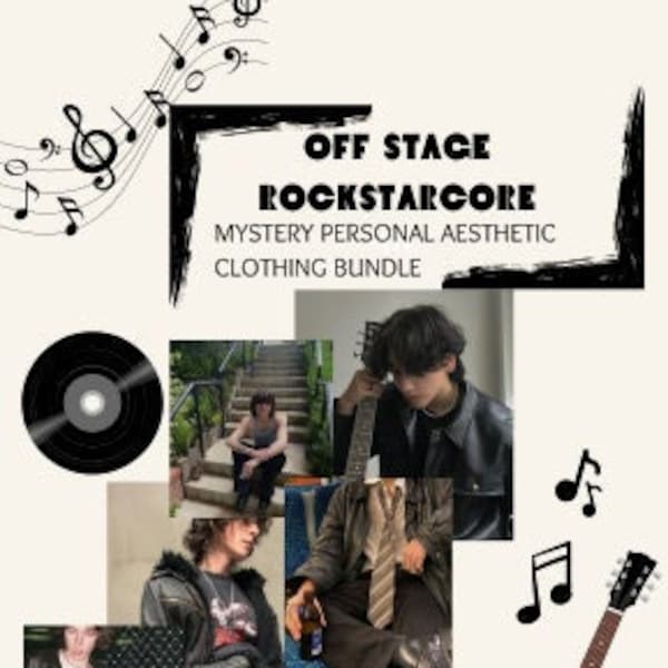 Personalised Off-Stage Rockstar aesthetic mystery thrifted vintage clothing bundle