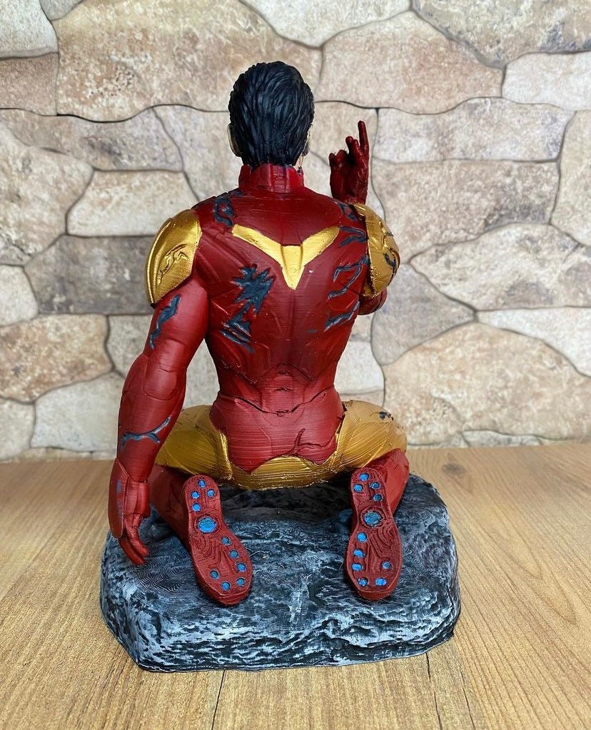 Iron man 2 - statue taille réelle iron man version battlefield