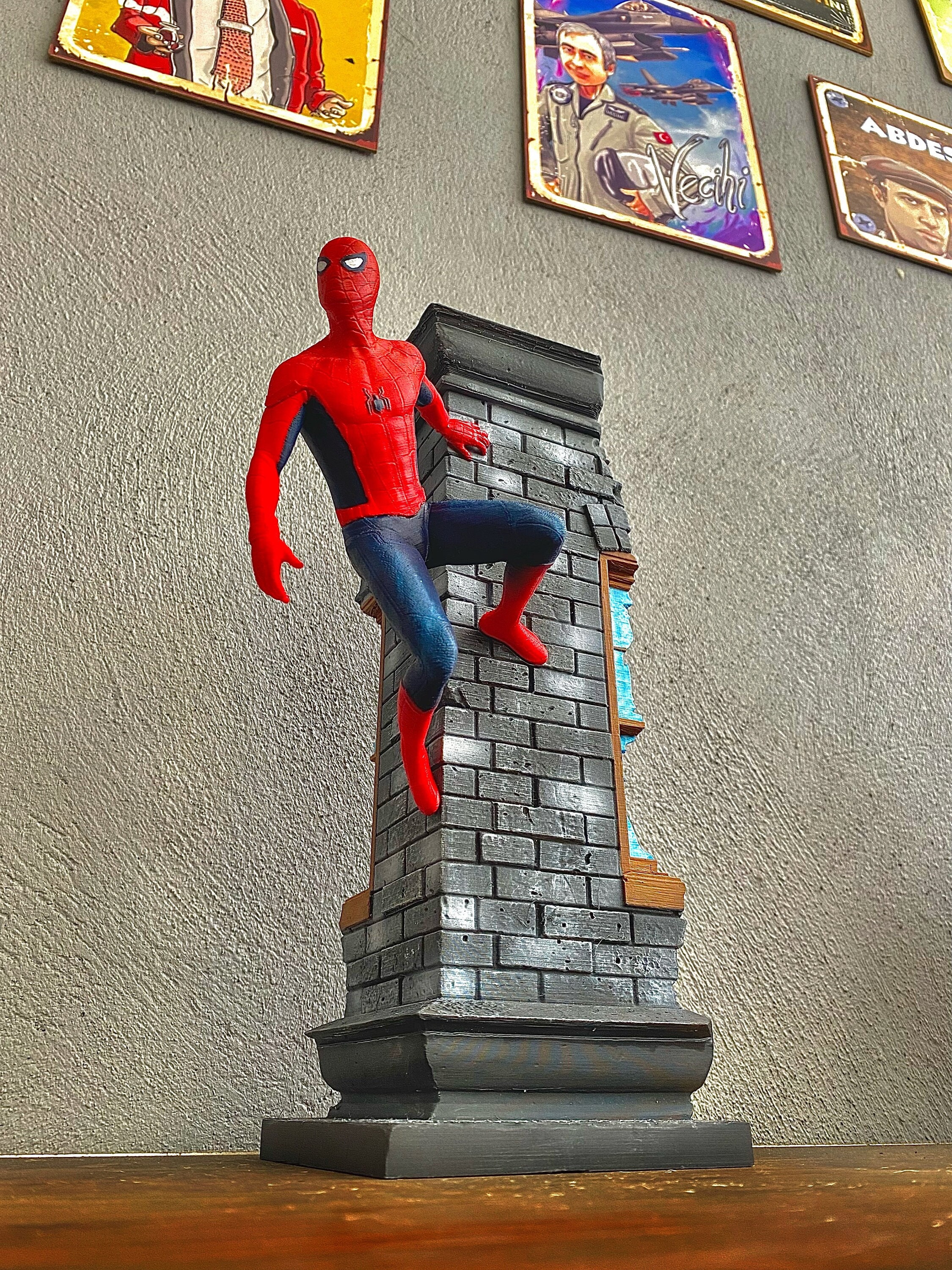 Spiderman VS Venom Marvel 3D Printed and Hand Painted Figure, Decor Gift  Statue 