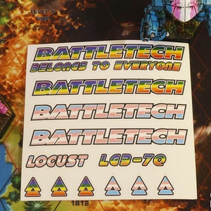 Battletech Trans and Pride sticker sheet with chevrons