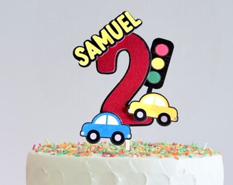 Cute car cake topper, transport cake topper, Basic car birthday cake topper, birthday cake topper, 1st birthday car cake topper