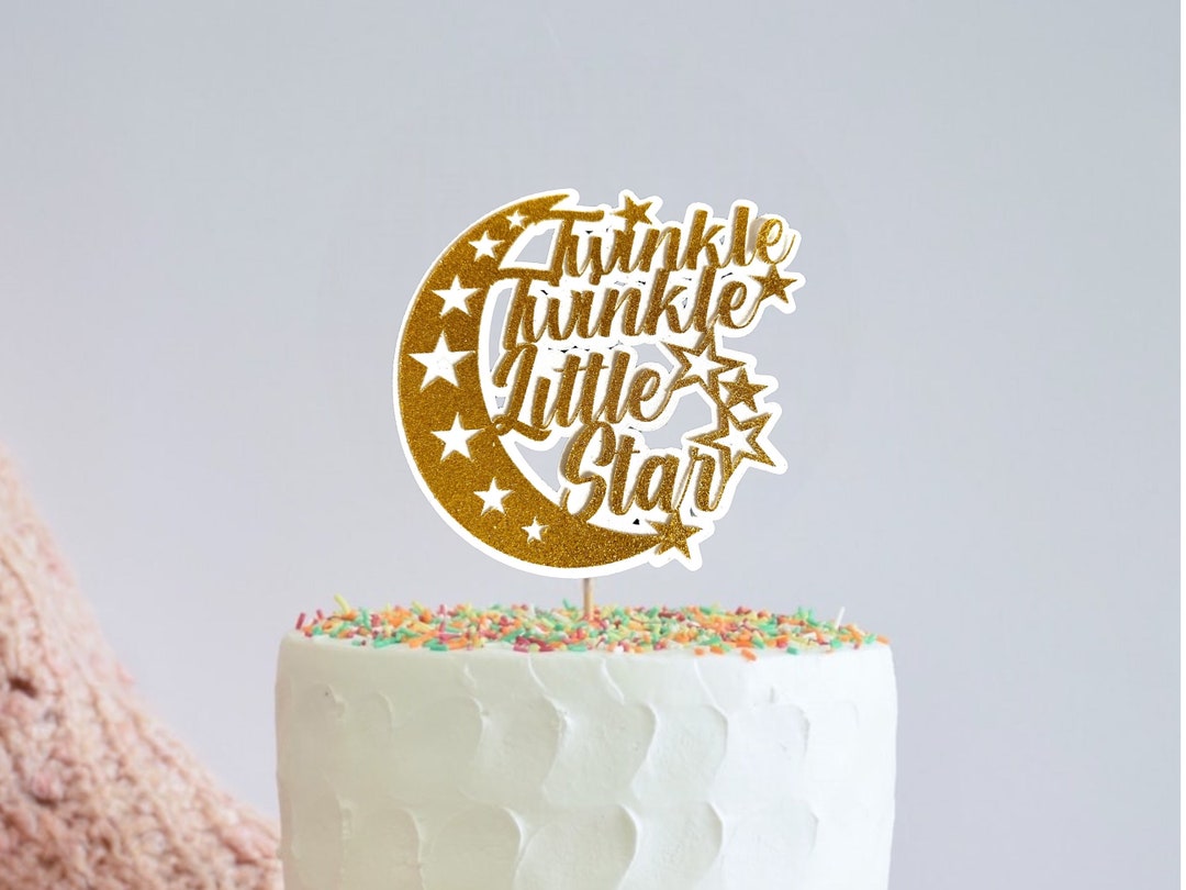 Twinkle Twinkle Little Star Cake Topper, Ideal for Baby Shower Cakes ...